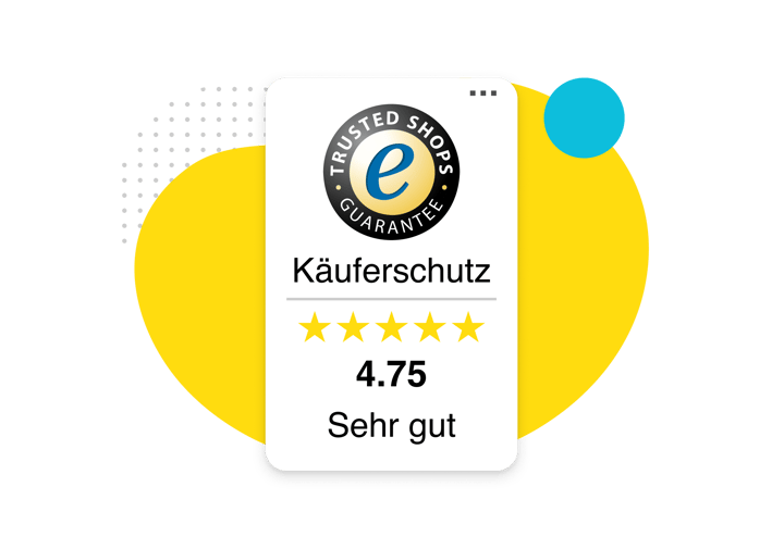 Grafik: Trusted Shops Trustbadge mit Käuferschutz